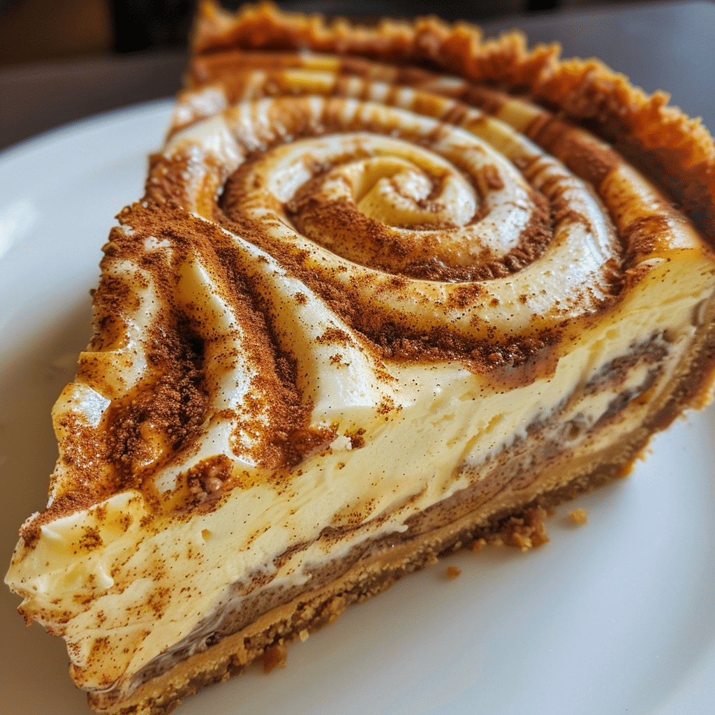 Cinnamon Roll Cheesecake Recipe: Unbelievably Creamy, Moist & Easy to Make 7 Cinnamon roll cheesecake slice with cinnamon swirl and cream cheese frosting