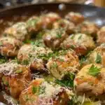 Garlic Parmesan Chicken Bites Recipe : The Ultimate 15-Minute Dinner Hack 7 Plated garlic parmesan chicken bites with golden crispy coating and parsley garnish