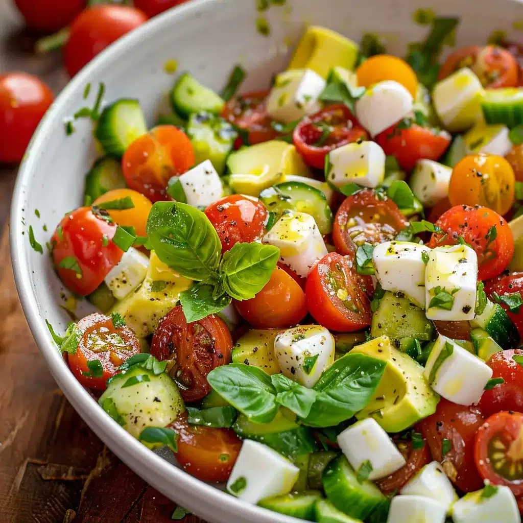 Tomato Avocado Mozzarella Salad Recipe Tomato Cucumber Mozzarella Salad Recipe