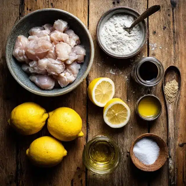 Chinese Lemon Chicken Recipe: 5 Crispy & Zesty Secrets 12 Ingredients for Chinese lemon chicken recipe on kitchen counter