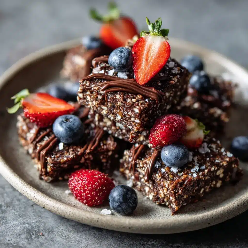 Chocolate Quinoa Crunch Bars Recipe – The Best 2 Ingredient Healthy Treat 12 chocolate quinoa crunch bars recipe close-up