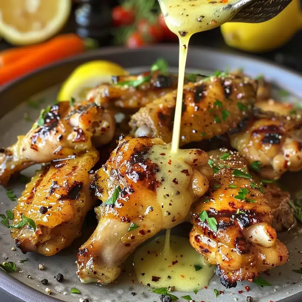 Lemon Pepper Sauce Recipe: Simple & Delicious With Just 5 Ingredients 13 Lemon pepper sauce recipe being served over grilled chicken wings and vegetables