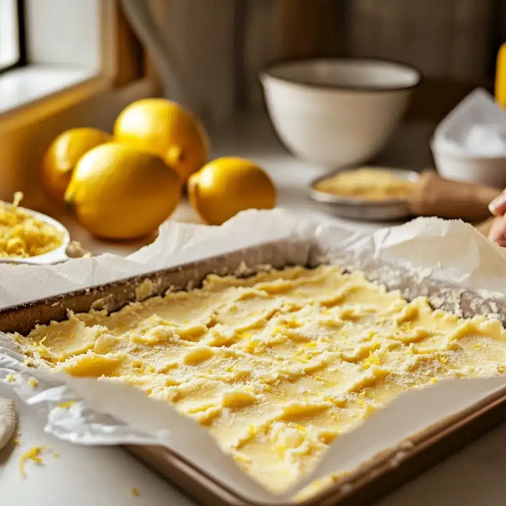Gluten Free Lemon Bars Recipe – The Best Zesty Treat 8 Pressing crust for gluten free lemon bars recipe