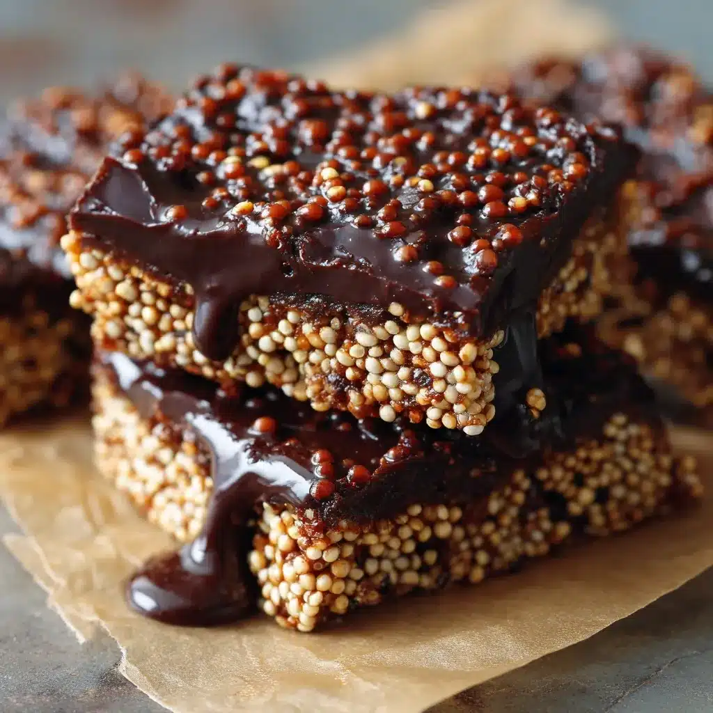 Chocolate Quinoa Crunch Bars Recipe – The Best 2 Ingredient Healthy Treat 9 chocolate quinoa crunch bars recipe close-up