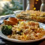 Tuna Noodle Casserole Recipe – The Best Creamy Classic Ever 10 serving tuna noodle casserole with vegetables and bread