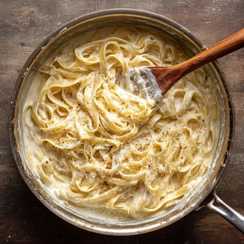 Garlic Butter Chicken Bites with Creamy Parmesan Pasta 13 Fettuccine in creamy parmesan sauce