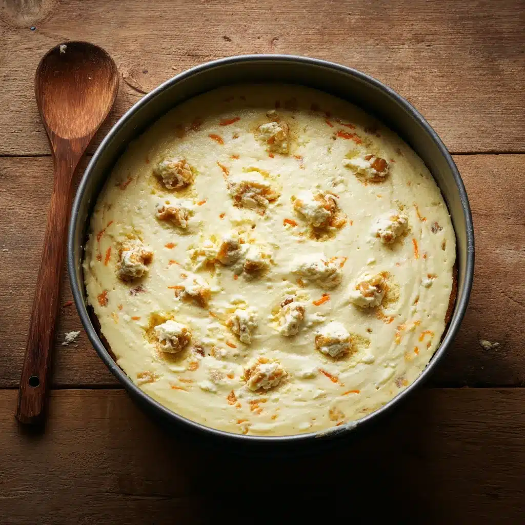 Carrot Cake Cheesecake – The Ultimate Dessert Mashup 13 Layering carrot cake and cheesecake in a springform pan