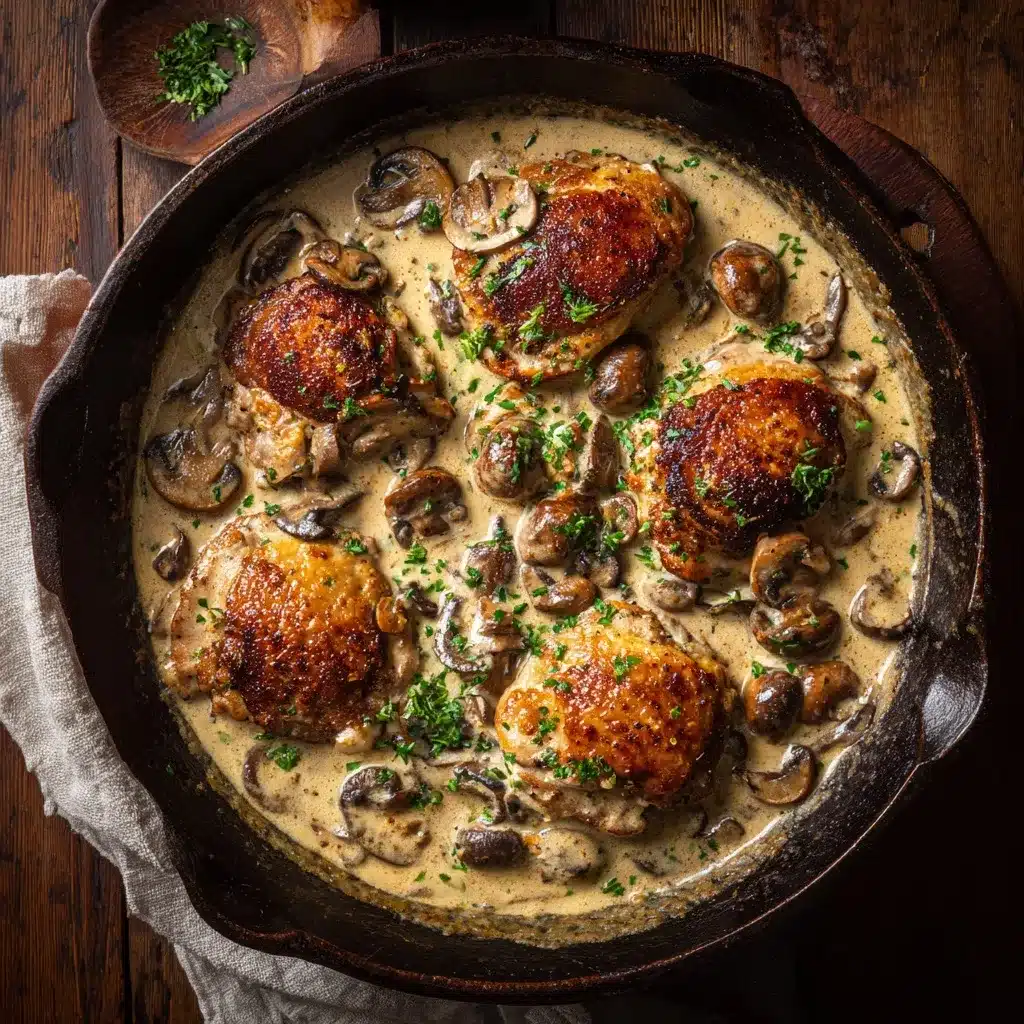 Mushroom Chicken Recipe – 5-Star Flavor, Creamy & Easy Skillet Meal 11 Mushroom chicken recipe card