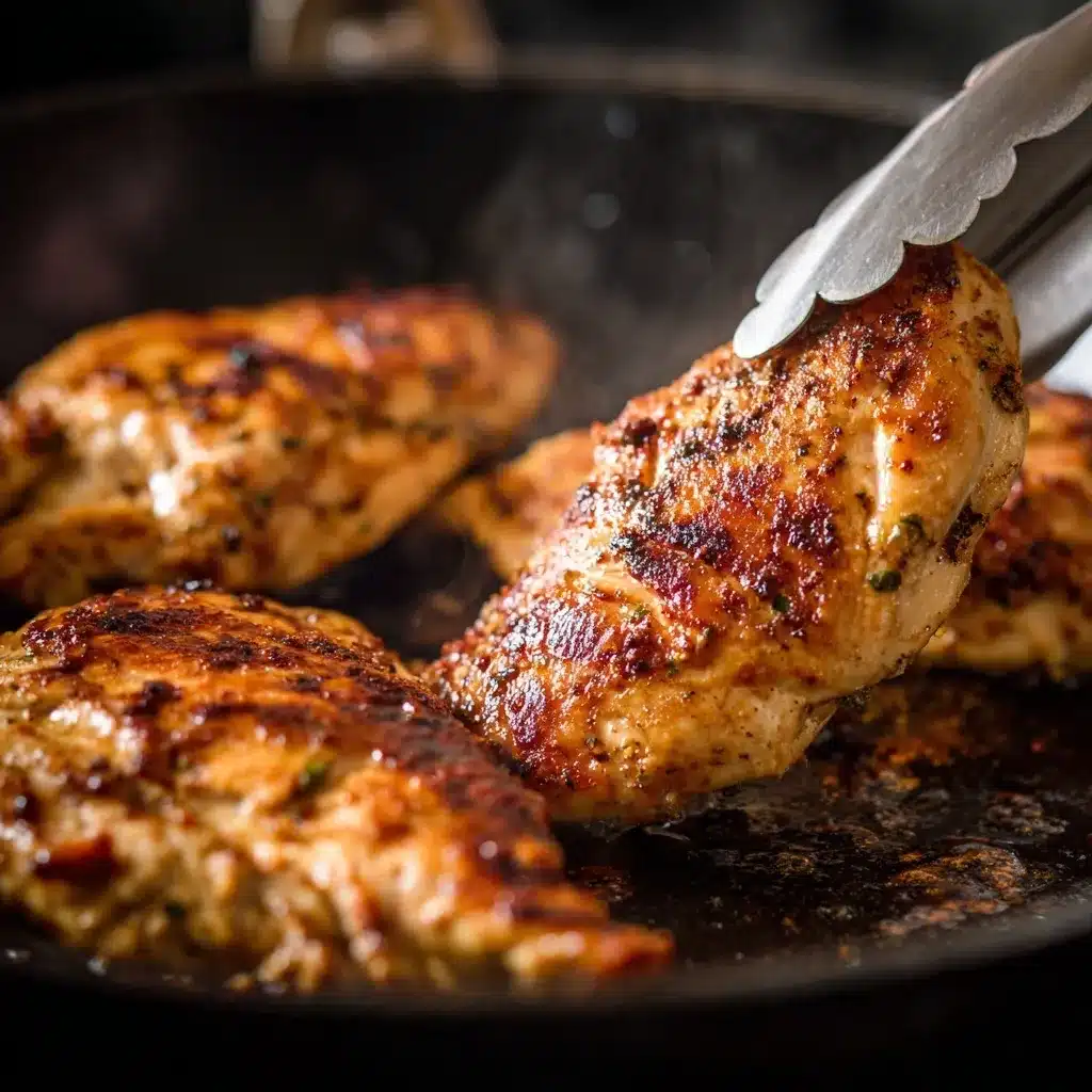 Mushroom Chicken Recipe – 5-Star Flavor, Creamy & Easy Skillet Meal 14 Searing chicken for mushroom chicken recipe