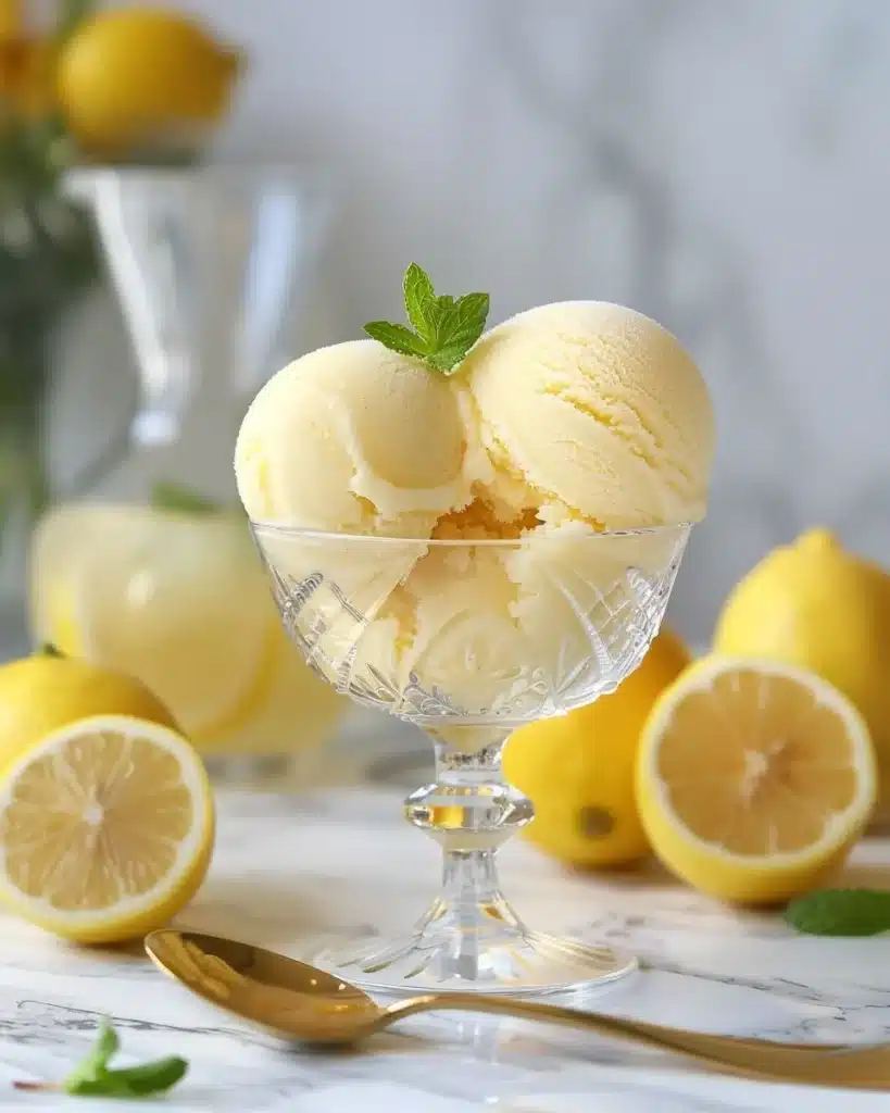 Luscious Lemonade Sorbet Recipe: Creamy, Refreshing & Easy to Make 12 Two scoops of lemon sorbet served with mint and lemon slices