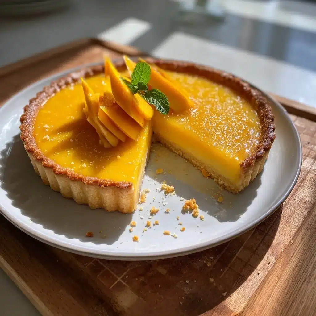 Mango Curd Tart Recipe – Tropical Dessert Made Easy 11 Individual mango curd tart with fresh mango and mint on top
