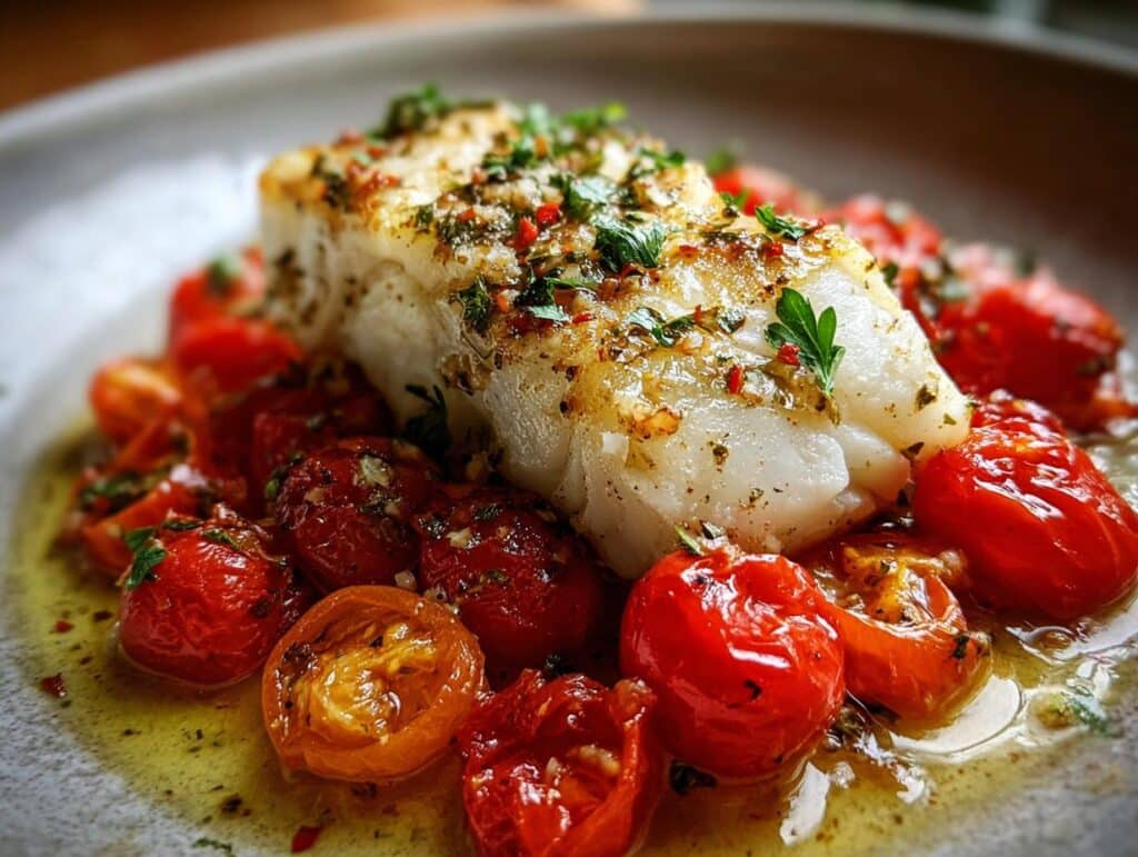 Baked Cod with Tomatoes